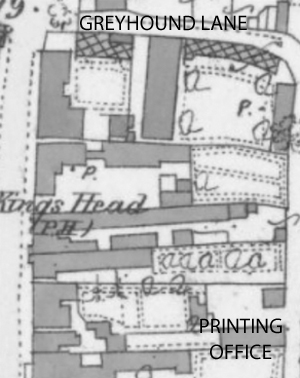 Plan showing location of Printing Office